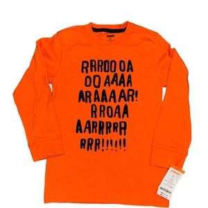 Gymboree orange navy pirate roar long sleeve tee 5T NWT